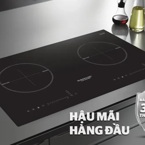 Bếp điện từ đôi SUNHOUSE SHB DI99MT lắp âm với hai vùng nấu