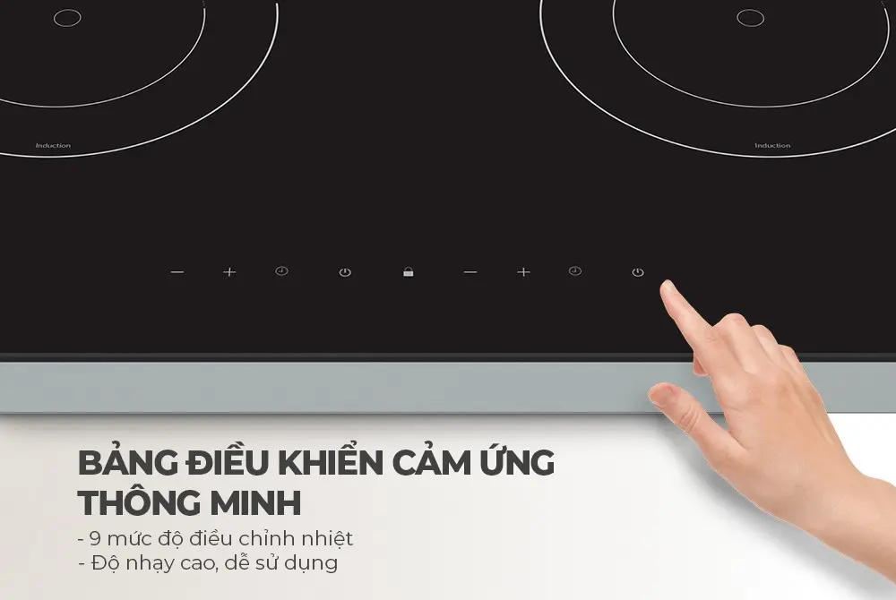 Bếp điện từ đôi SUNHOUSE SHB34-CS - 1800W/1800W - Ảnh 5