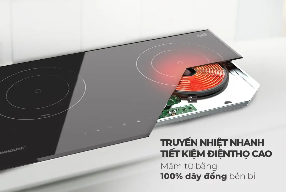 Bếp điện từ đôi SUNHOUSE SHB34-CS - 1800W/1800W - Ảnh 6