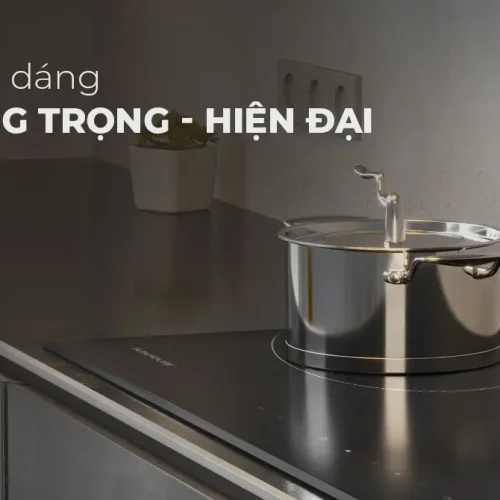 Bề mặt sang trọng của bếp điện từ đôi SUNHOUSE SHB34-CS