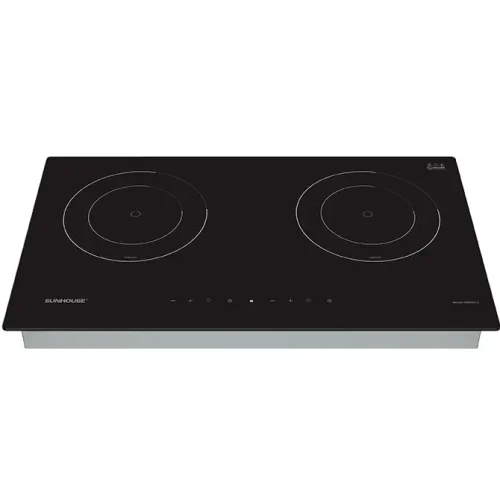 Bếp điện từ đôi SUNHOUSE SHB34-CS với hai vùng nấu tròn