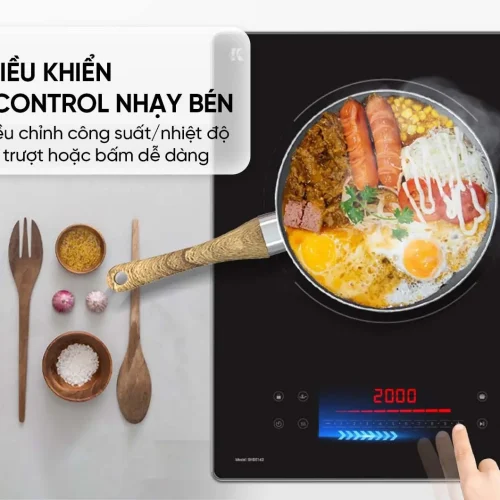 Bảng điều khiển Slider Control nhạy bén của bếp điện từ đôi SUNHOUSE SHB5143