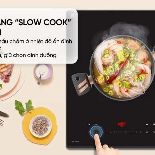 Bếp điện từ đôi SUNHOUSE SHB5236 với tính năng nấu chậm Slow Cook