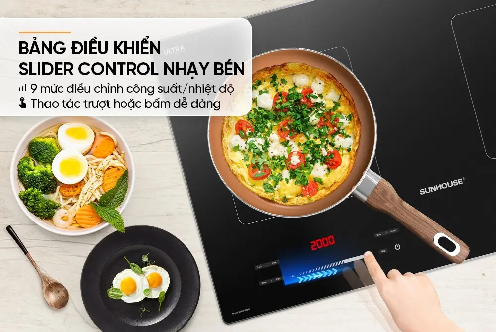 Bếp điện từ đôi SUNHOUSE SHB5599BN - 2200W/2200W - Ảnh 11