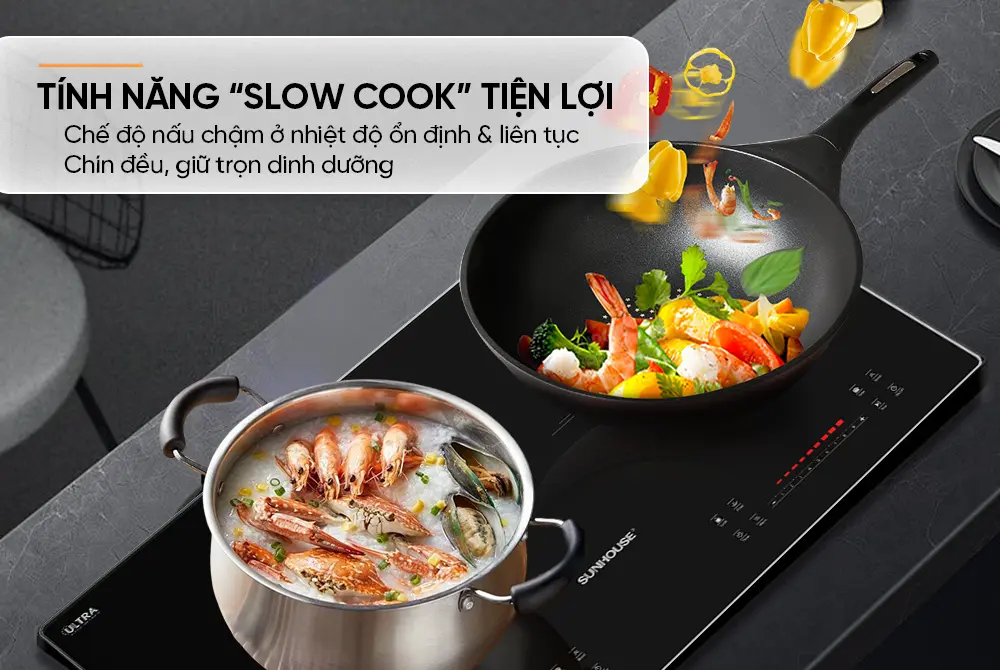 Bếp điện từ đôi SUNHOUSE SHB586 - 2200W/2200W - Ảnh 7