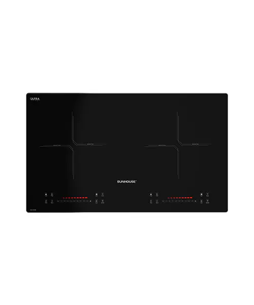 Bếp điện từ đôi SUNHOUSE SHB586 mặt kính đen 2 vùng nấu 2200W