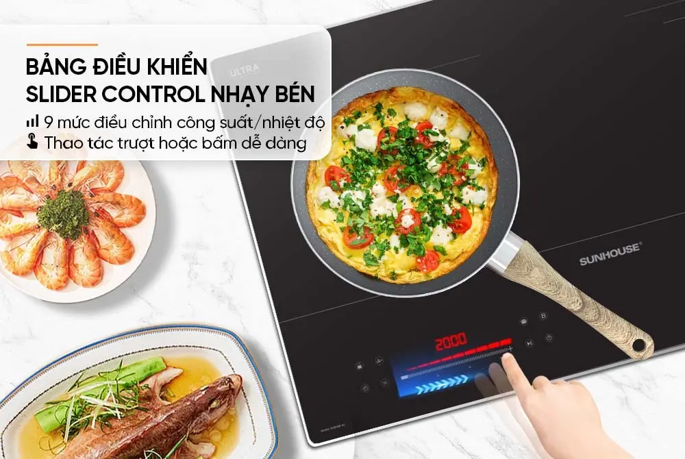 Bếp điện từ đôi SUNHOUSE SHB588-AC - 2200W/2200W - Ảnh 13