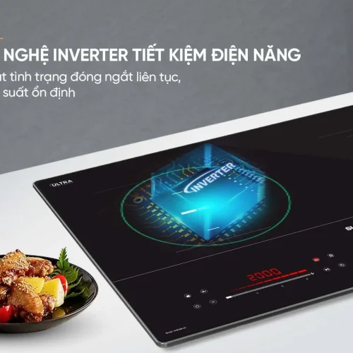 Bếp điện từ đôi SUNHOUSE SHB588-AC với công nghệ Inverter tiết kiệm điện