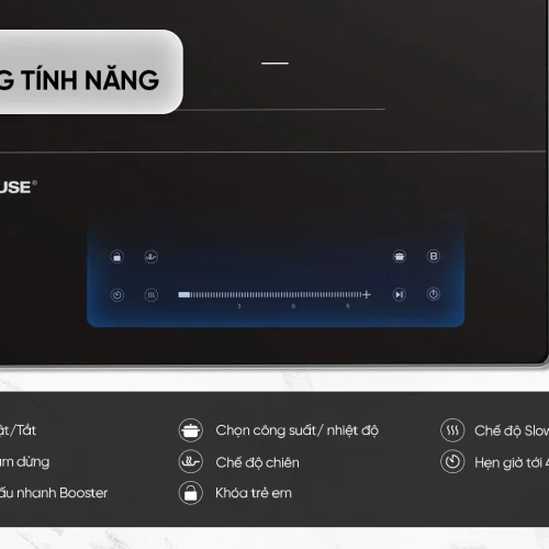 Bếp điện từ đôi SUNHOUSE SHB588-AC với bảng điều khiển đa dạng tính năng