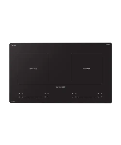 Bếp điện từ đôi SUNHOUSE SHB5985 mặt kính đen, 2 vùng nấu 2200W