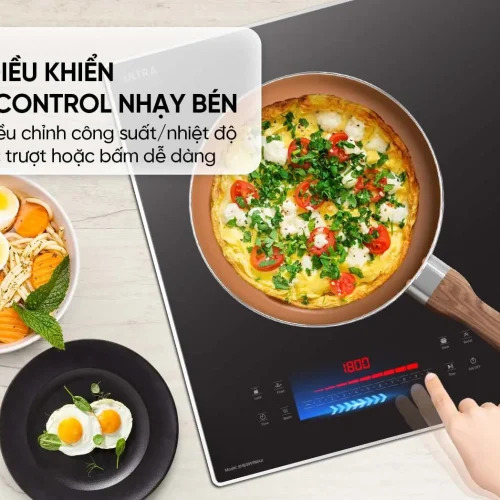 Bếp điện từ đôi SUNHOUSE SHB5999MAX với bảng điều khiển Slider Control
