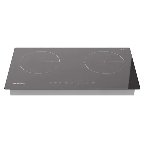 Bếp điện từ đôi SUNHOUSE SHB68-DY mặt kính đen nhìn chính diện