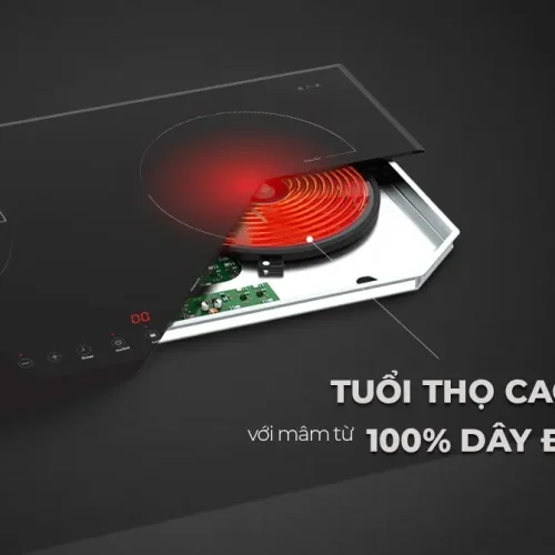 Cấu tạo mâm từ dây đồng của bếp điện từ đôi SUNHOUSE SHB68-DY