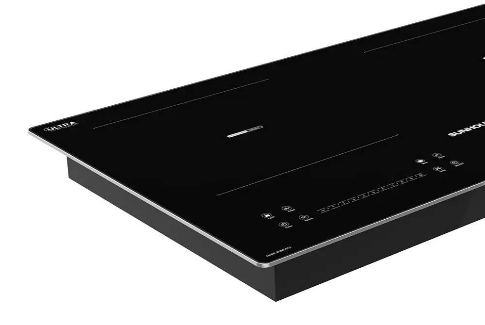 Bếp điện từ đôi SUNHOUSE SHB81012 mặt kính đen góc chéo