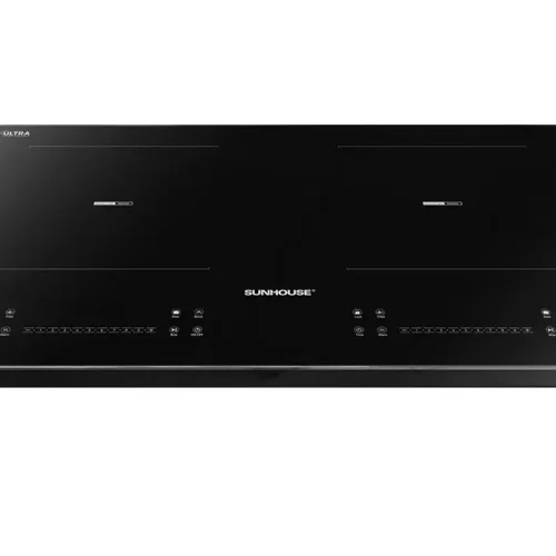 Bếp điện từ đôi SUNHOUSE SHB81012 mặt kính đen góc chính diện