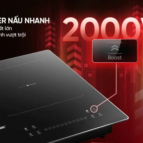 Tính năng Booster 2000W của bếp điện từ đôi SUNHOUSE SHB81022