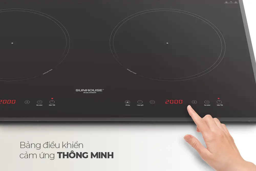 Bếp điện từ đôi SUNHOUSE SHB8201 - 2000W/2000W - Ảnh 4
