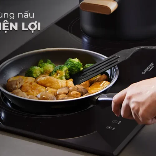 Bếp điện từ đôi SUNHOUSE SHB8201 hai vùng nấu tiện lợi 2000W