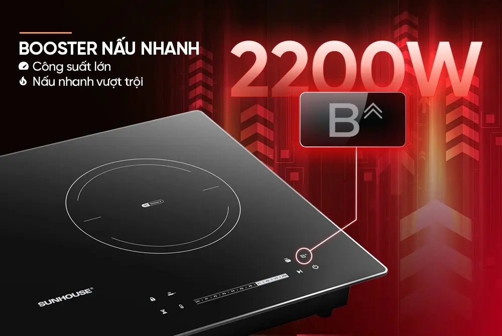 Bếp điện từ đôi SUNHOUSE SHB82022 - 2200W/2200W - Ảnh 11