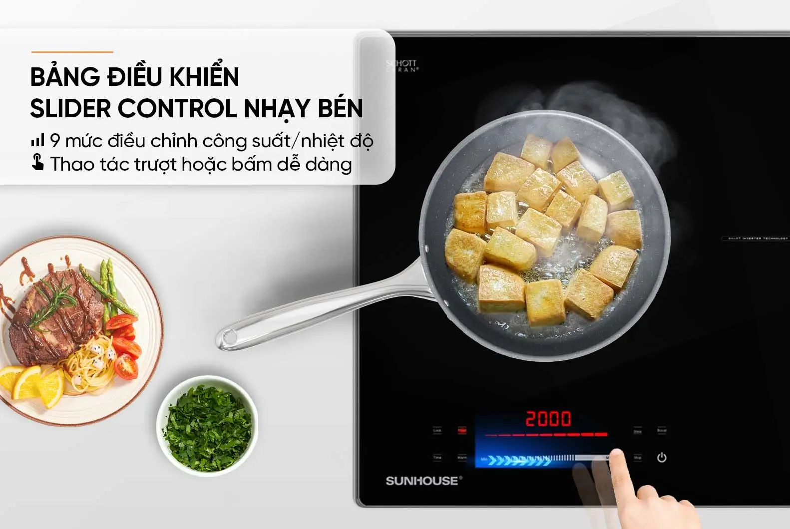 Bếp điện từ đôi SUNHOUSE SHB82062-MMD - 2200W/2200W - Ảnh 12