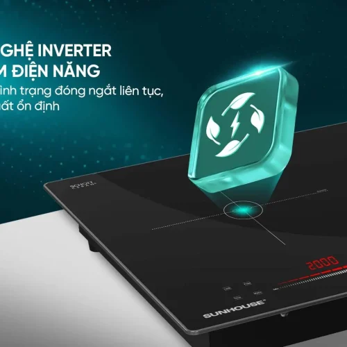 Bếp điện từ đôi SUNHOUSE SHB82062-MMD công nghệ Inverter tiết kiệm điện