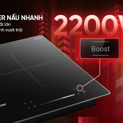 Bếp điện từ đôi SUNHOUSE SHB82082-VMD hỗ trợ Booster 2200W