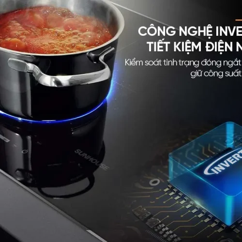 Công nghệ Inverter tiết kiệm điện của bếp điện từ đôi SUNHOUSE SHB82082-VMD