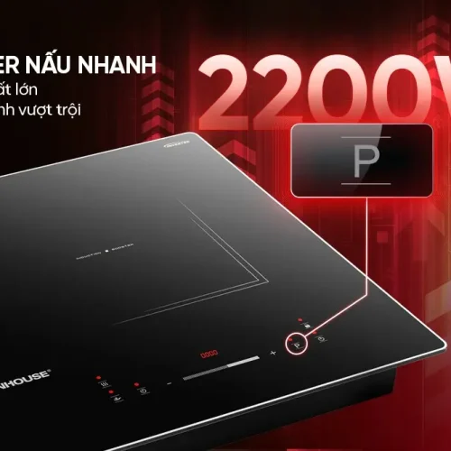 Bếp điện từ đôi SUNHOUSE SHB82122-MT nấu nhanh Booster 2200W