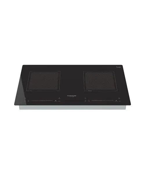 Bếp điện từ đôi SUNHOUSE SHB83TP mặt kính đen góc chính diện