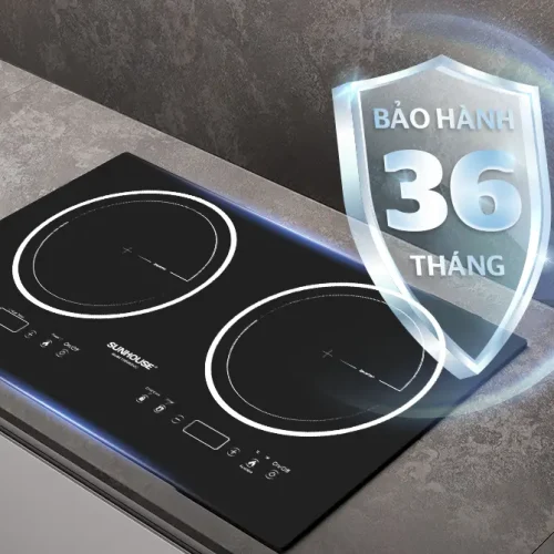Bếp điện từ đôi SUNHOUSE SHB9003-EC lắp âm mặt đá bảo hành 36 tháng