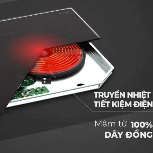 Cấu tạo mâm từ dây đồng của bếp điện từ đôi SUNHOUSE SHB9101S