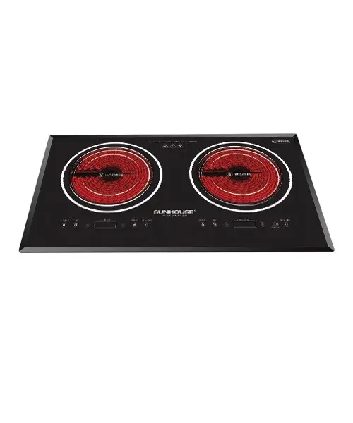 Bếp điện từ đôi 2 loại SUNHOUSE SHB9102MT 2000W 2000W mặt kính đen