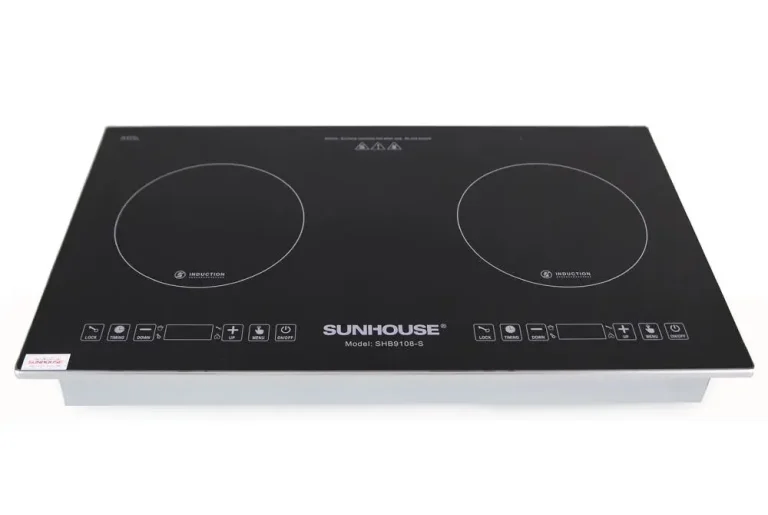 Bếp điện từ đôi SUNHOUSE SHB9108-S 2600W/2200W góc chính diện
