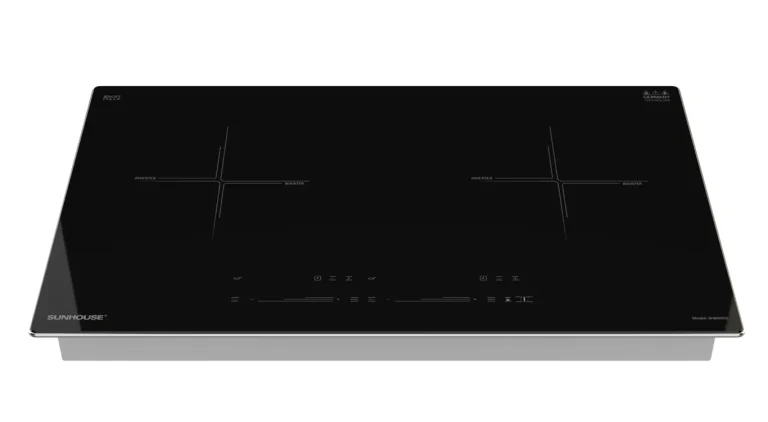 Bếp điện từ đôi SUNHOUSE SHB9109 mặt kính đen với 2 vùng nấu