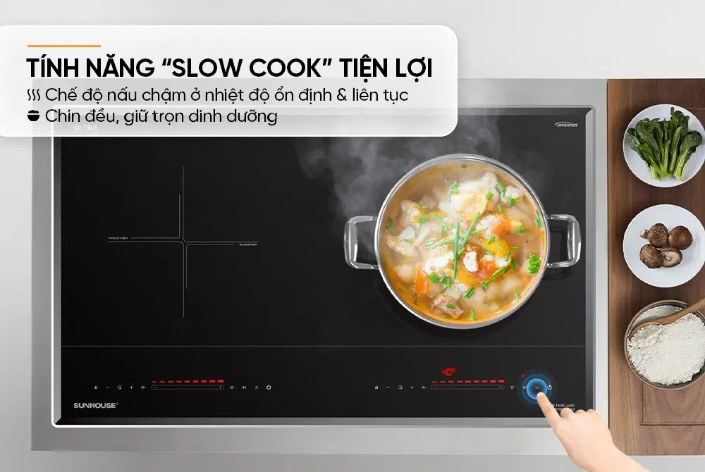 Bếp điện từ đôi SUNHOUSE SHB9109S Series 9.0 - 2200W/2200W - Ảnh 8