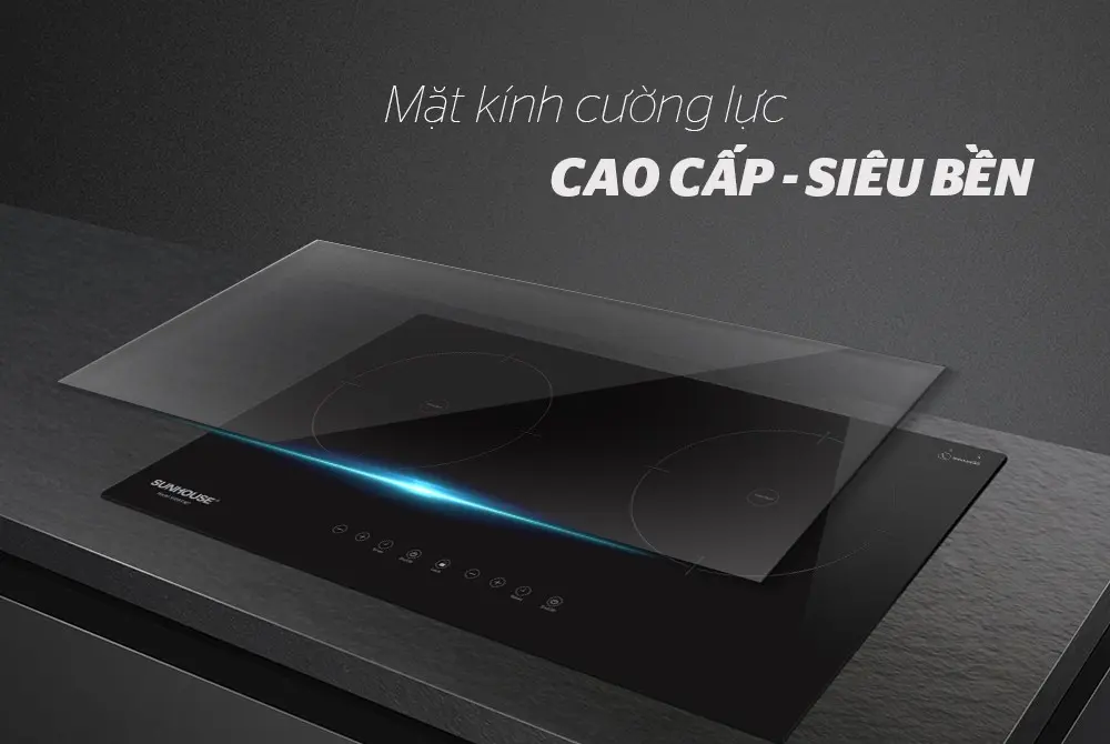 Bếp điện từ đôi SUNHOUSE SHB9111MT mặt kính cường lực cao cấp
