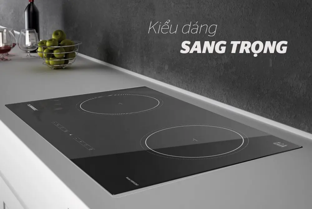 Bếp điện từ đôi SUNHOUSE SHB9122MT lắp âm trên mặt bàn bếp