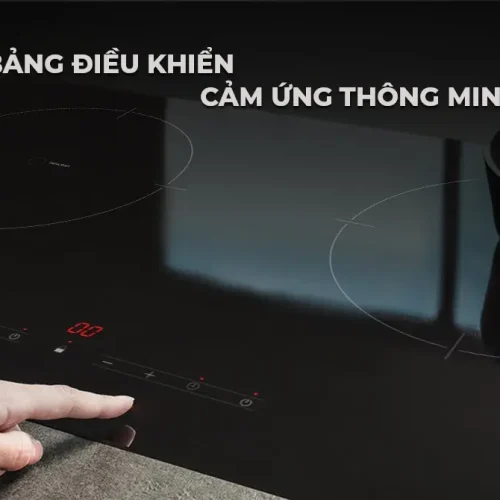 Bảng điều khiển cảm ứng của bếp điện từ đôi SUNHOUSE SHB91TP