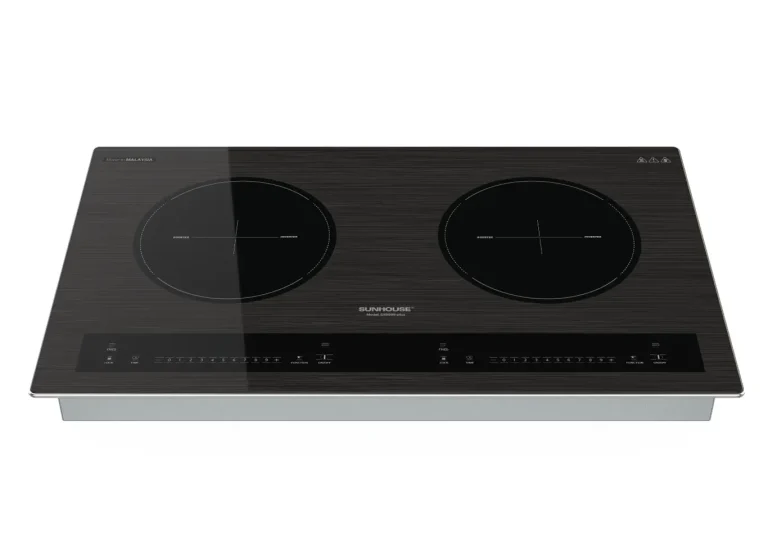 Bếp điện từ đôi SUNHOUSE SHB999-PLUS mặt kính đen với hai vùng nấu