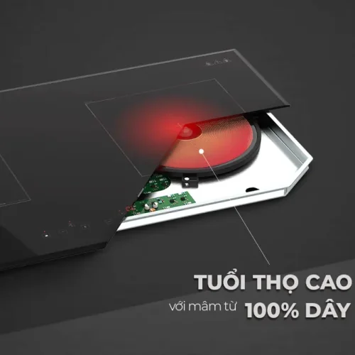 Cấu tạo mâm từ dây đồng của bếp điện từ đôi SUNHOUSE SHBDI06-HT