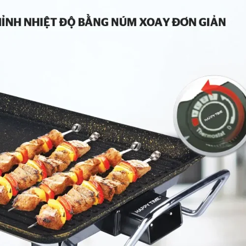 Núm xoay điều chỉnh nhiệt độ trên bếp nướng điện SUNHOUSE HTD4606 1500W