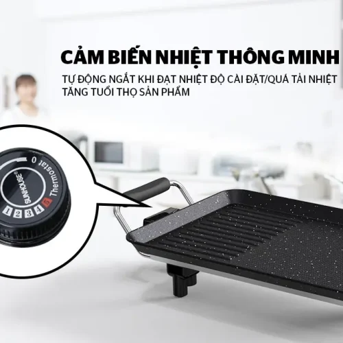 Bếp nướng điện SUNHOUSE SHD4600 với cảm biến nhiệt thông minh tự ngắt