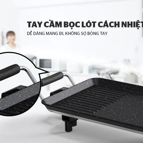 Tay cầm bọc cách nhiệt của bếp nướng điện SUNHOUSE SHD4600 1500W
