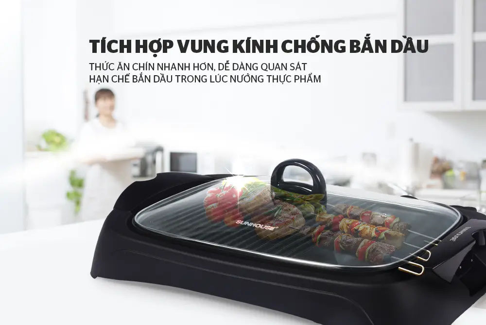 Bếp nướng điện SUNHOUSE SHD4602 - 2000W - Ảnh 3