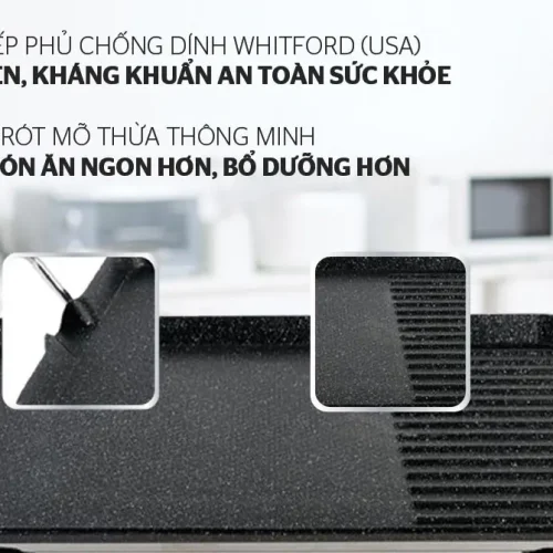 Mặt bếp nướng điện SUNHOUSE SHD4607 1500W phủ chống dính Whitford
