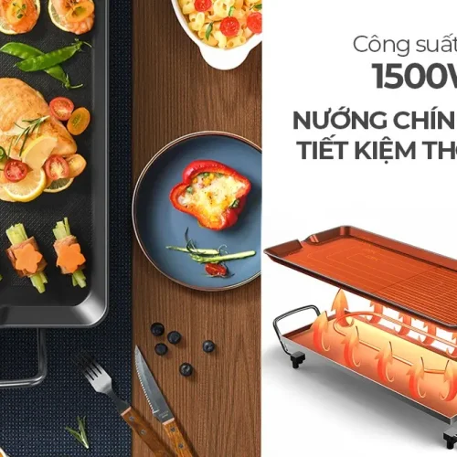 Bếp nướng điện SUNHOUSE SHD4610 1500W nướng chín nhanh