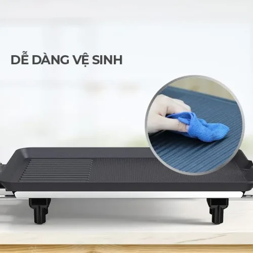 Bếp nướng điện SUNHOUSE SHD4610 1500W với mặt nướng dễ dàng vệ sinh