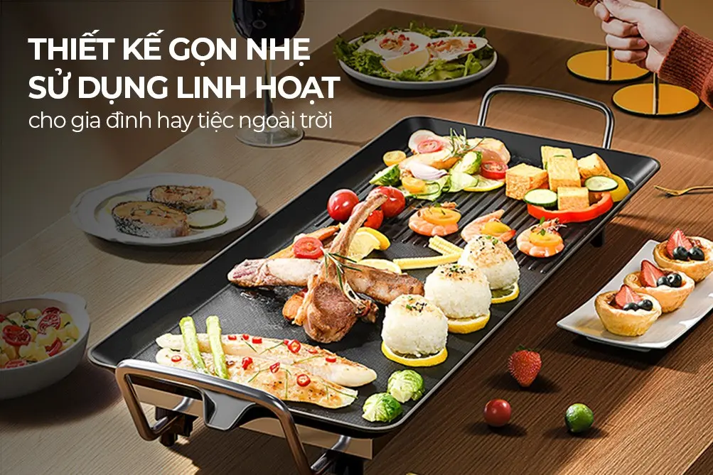 Bếp nướng điện SUNHOUSE SHD4610 1500W dùng trong bữa tiệc gia đình
