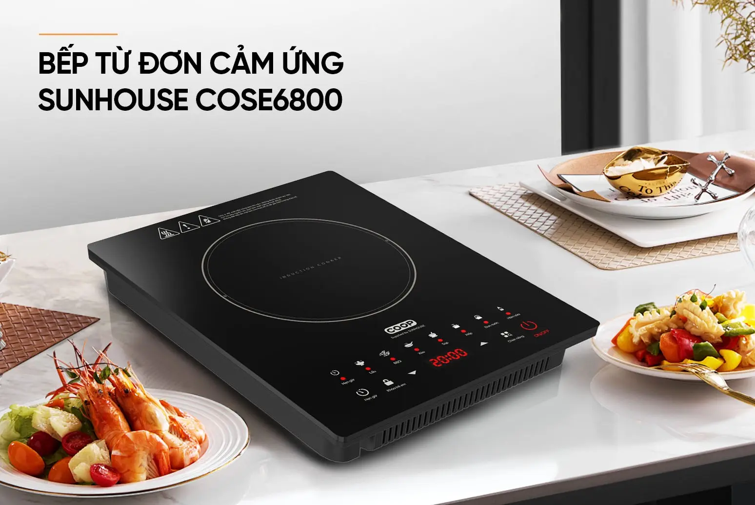Bếp từ đơn SUNHOUSE COSE6800 - 2000W, Cảm ứng - Ảnh 6