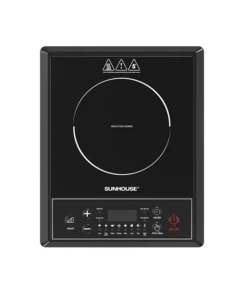 Bếp từ đơn SUNHOUSE SHD6154 2000W góc chính diện màu đen